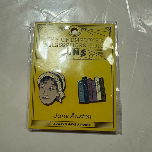 Accessories - Jane Austen & Her Novels - Lapel Pin Set - Unemployed Philosophers Guild - NEW